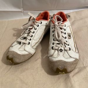 White leather Diesel sneakers womens 8.5